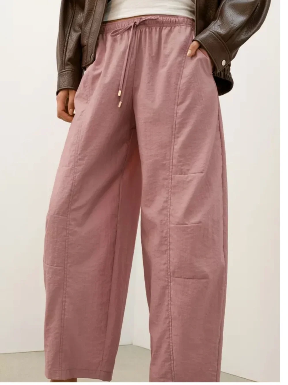 Zara Barel Pants in Dusty Rose - Picture 1 of 9